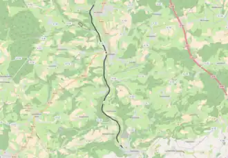 Spoorlijn Pronsfeld - Waxweiler op de kaart