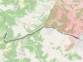Spoorlijn Heimbach - Baumholder op de kaart
