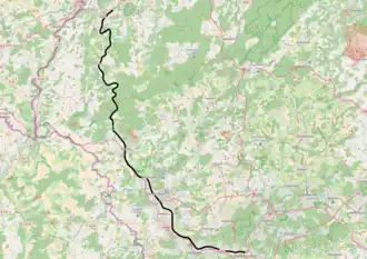 Spoorlijn Saarbrücken - Karthaus op de kaart