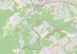 Spoorlijn Fürstenhausen - Grube Warndt op de kaart