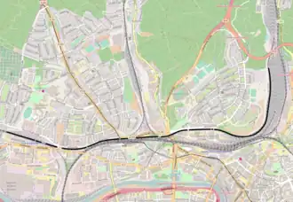 Spoorlijn Saarbrücken Rangierbahnhof - Saarbrücken-Burbach op de kaart