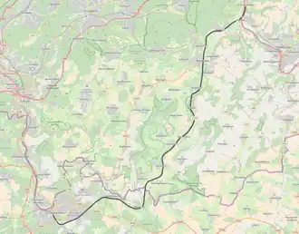Spoorlijn Schwarzenacker - Sarreguemines op de kaart