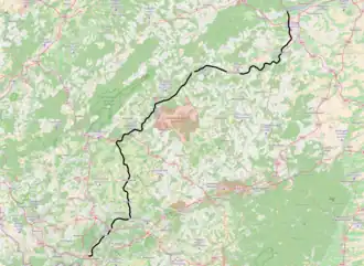 Spoorlijn Bingen - Saarbrücken op de kaart