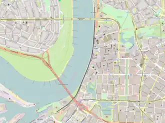 Spoorlijn Düsseldorf Hafen - Ausstellungsbahnhof Rheinpark op de kaart