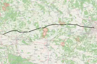 Spoorlijn Berlijn - Lehrte op de kaart