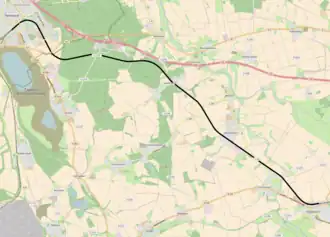 Kaart traject spoorlijn Eilsleben - Helmstedt