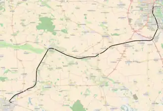 Spoorlijn Maagdenburg - Halberstadt op de kaart