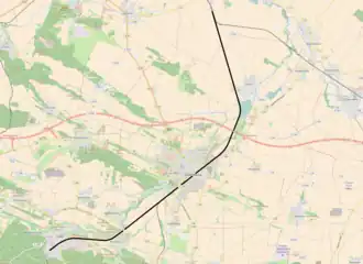 Spoorlijn Wegeleben - Thale op de kaart