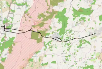 Spoorlijn Lathen - Werlte op de kaart