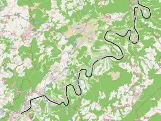 Spoorlijn Trier Nord - Bullay Süd op de kaart