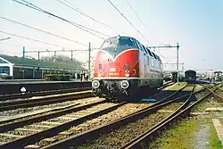 Diesellocomotief DB V 200 007 kwam met de Rheingold Express naar Hoorn op 2 april 1999. Foto: Rob Veninga.