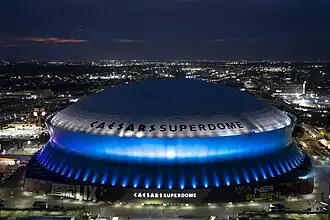Luchtfoto van de Caesars Superdome (4/02/2025)