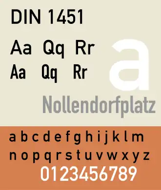 Voorbeeld van DIN 1451