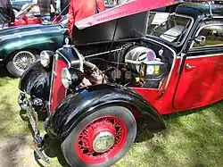 DKW F7 Meisterklasse, motorcompartiment