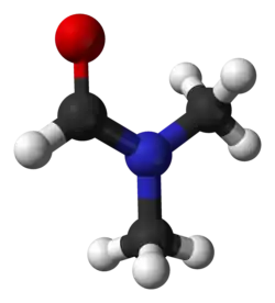 Molecuulmodel van dimethylformamide