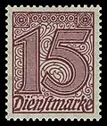 Dienstzegel van Duitsland, uitgegeven in 1920