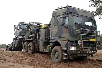 DAF YBB-95.480, zwaar bergingsvoertuig, sinds 2010 in gebruik bij de KL