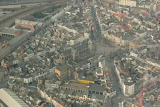 Noordelijk deel van Zurenborg met Dageraadplaats en Sint-Norbertuskerk