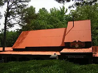 Ingang van Dahlonega Mine Train