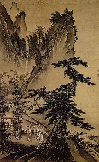 Drie keer kijken naar de rieten hut door Dai Jin, collectie Paleismuseum in de Verboden Stad