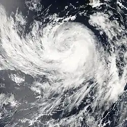 Foto of weerkaart van orkaan