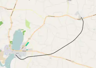 Spoorlijn Dalmose - Skælskør op de kaart