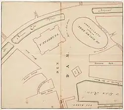 Plattegrond van de Dam; circa 1700. Stadsarchief Amsterdam, Collectie Atlas Splitgerber.