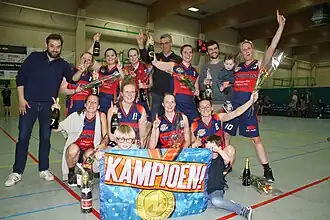 Dames Blue Rocks Kampioen 2017-2018