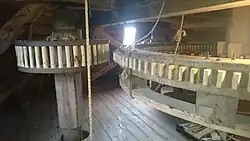 Spoorwiel met steenrondsel