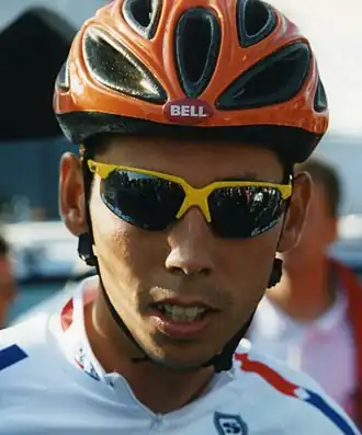Damien Nazon tijdens Parijs-Tours 1997