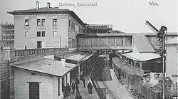 Het station in het stoomtijdperk.