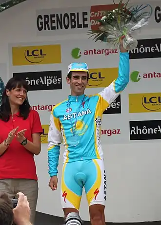 Navarro bij de vijfde etappe van het Critérium du Dauphiné 2010.