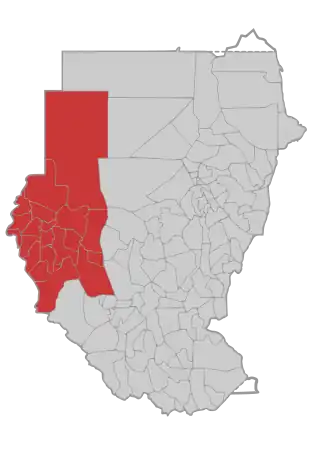 De Soedanese regio Darfur.