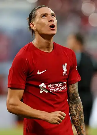 Núñez met Liverpool FC in juli 2022