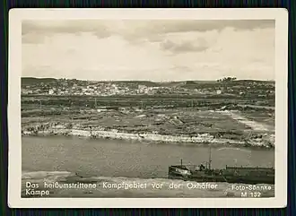 Het gevechtsgebied van de Oxhöfter Kämpe in 1939