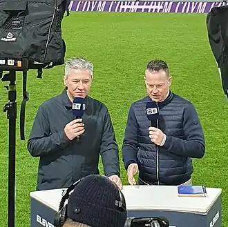 Dave Peters (links) en Gilles De Bilde voor Eleven Sports in 2024