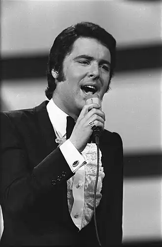 David Alexandre Winter tijdens het Eurovisiesongfestival 1970