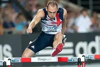 David Greene in actie tijdens de WK in Daegu, 2011