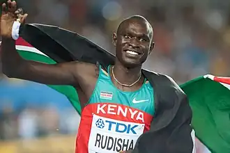 Rudisha viert zijn wereldtitel, WK 2011, Daegu