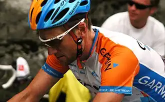 Zabriskie tijdens de 17e etappe van de Ronde van Frankrijk 2009