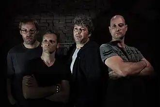 Van links naar rechts: Desmond Robberegt, Robbie van Stiphout, Eric Smits, Daan Liebregts. Foto: Gerjan van der Maat