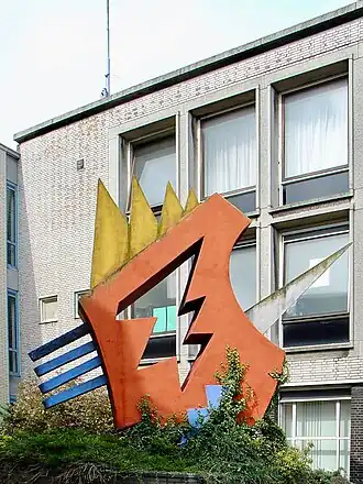 De zachtmoedige weerbaarheid of: de Paradijsvogel (1989), Houtmansgracht, Gouda