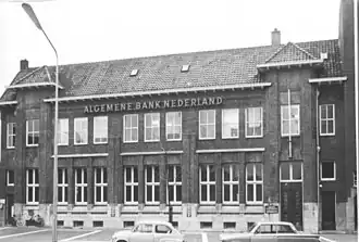 Gebouw van de Algemene Bank Nederland aan het Mariënburg, Nijmegen in 1966