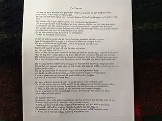 Vertaling van 'The Fool', tot 'De Dwaas', door J.C. van Schagen.