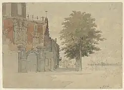 Willem de Haas Hemken, De Groothoofdspoort te Dordrecht, aquarel, tweede helft 19e eeuw, Rijksmuseum Amsterdam