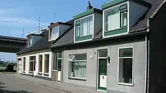 De huizen bij het eindpunt van De Kooy