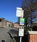 Een halte van de Flexbus in Ursel die enkel door de flexbus bediend wordt.