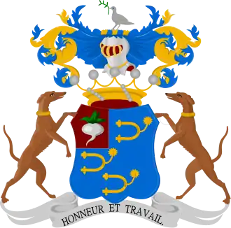 de familie de Maere voert in haar wapenschild de Wase Raap.