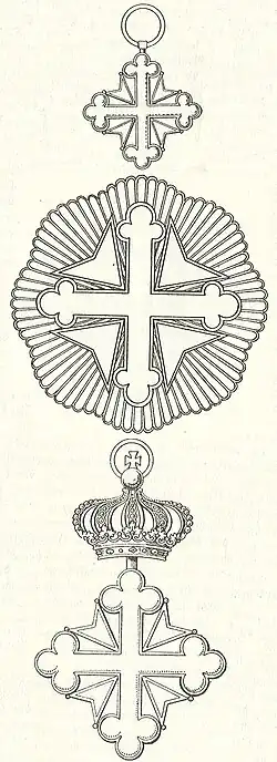 Ridderkruis,ster en Grootkruis.