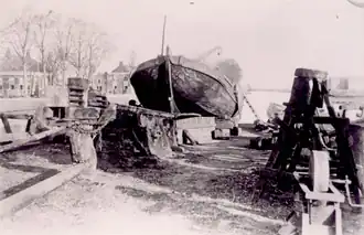 Scheepswerf De Spitse Horn rond 1900